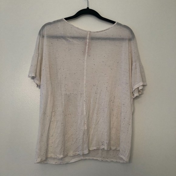 Lani Short Sleeve Blouse in Ivory/Multicolor Dot Print Size M - Picture 5 of 10